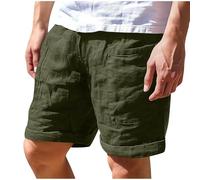 BOTCAM Short d'été pour homme - Respirant - Noir - Tendance - Décontracté - Couleur unie - Cordon de serrage - Short de sport, vert, XXL