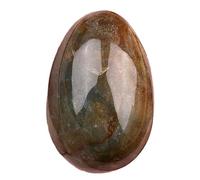 BOTCAM Œuf en pierre polie pour Easter Day/Pocket/Worry Enegry Display Sphere Figurine Fengshui Vert Étagères Bureau Bois (AB, taille unique)