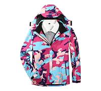 BOTCAM Vestes pour homme et femme - Grandes tailles - Veste d'hiver imperméable et respirante - Épaisse - Coupe-vent - Veste softshell d'extérieur - Veste fonctionnelle avec capuche amovible - Double