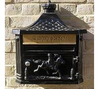Bote aux lettres murale en fonte d'aluminium Style victorien Noir