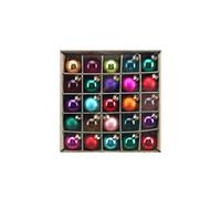 Bote de 25Multicolore Mini boules de Nol en verre (3cm)