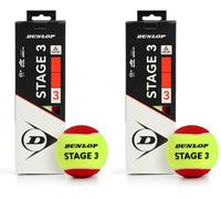 Bote DE 3 Bolas Dunlop Stage 3 Rojo (Lot de 2)