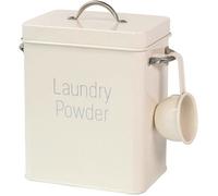 Bote de Lessive en Poudre 4L avec Cuillre Bidon de Stockage en Mtal pour Poudre Lessive Beige PZCC