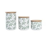 BOTE SET 3 GRES BAMBU 10X10X17 HOJAS 12,5/9 VERDE