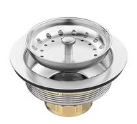 BOTEMY B9100 Kit de Montage de vidange d'évier de Cuisine 8,9 cm avec Filtre d'évier Amovible en Acier Inoxydable brossé