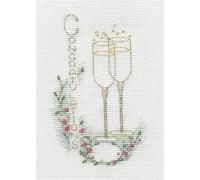 Bothy Threads Carte de voeux Kit de point de croix "Félicitations", 9x13.3cm, DWCDG03, modèle à compter