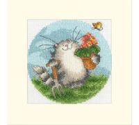 Bothy Threads carte de voeux point de croix paquet de broderie "Graines d'amour", motif à compter, XGC46, 10x10cm