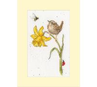 Bothy Threads carte de vœux point de croix paquet de broderie "Les oiseaux et les abeilles", motif à compter, XGC43, 10x16cm