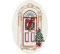 Bothy Threads 'Christmas Door' set de broderie au point de croix, 9x13.3cm, DWCDX07
