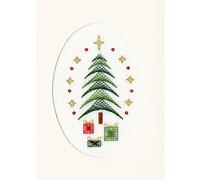 Bothy Threads Greating Card Kit de point de croix 'All Wrapped Up', 7x11cm, XMAS28