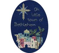 Bothy Threads Greating Card Set de broderie en croix 'Bethlehem', 9x13.3cm, DWCDX05