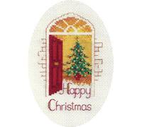 Bothy Threads Greating Card 'Warm Welcome' kit de point de croix, 9x13.3cm, DWCDX34