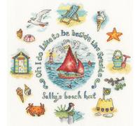 Bothy Threads kit de broderie au point de croix "A côté de la mer", motif à compter, XAL14, 26x26cm