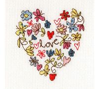 Bothy Threads Kit de broderie au point de croix - Carte Sweet Heart
