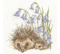 Bothy Threads Kit de broderie au point de croix compté - Love and Hedgehugs