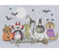 Bothy Threads kit de broderie au point de croix 'Howling dogs', XKTB18, 30x22cm, DIY