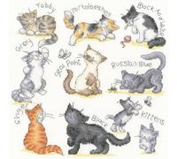 Bothy Threads Kit de broderie au point de croix - Meow!