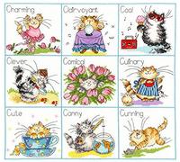 Bothy Threads Kit de broderie au point de croix Motif Margaret Sherry It's A Cat Life