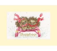 Bothy Threads Kit de broderie au point de croix pour carte de Noël - Sledgehogs