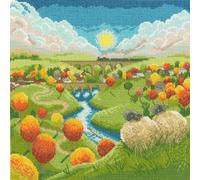 Bothy Threads kit de broderie au point de croix "Voir le monde passer", motif à compter, XLP9, 26x26cm