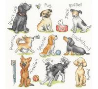 Bothy Threads kit de point de croix compté "Woof ", XKG16, 26x26cm, DIY