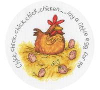 Bothy Threads Kit de point de croix Lay a Little Egg, DIY, XMS38, Diam. 17,5 cm