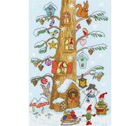Bothy Threads kit de point de croix "Les petits assistants du Père Noël", 19x29cm, XX15, motif à compter