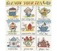 Bothy Threads Kit de point de croix Taste Your Tea, DIY, XHS16, 26x29cm
