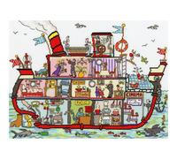 Bothy Threads kit point de croix "Bateau de croisière", 35x26cm, XCT35, patron à compter