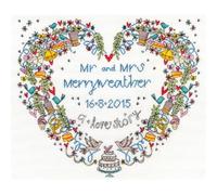 Bothy Threads Kit point de croix mariage Cœur