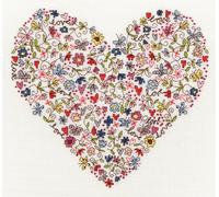 Bothy Threads point de croix "Love Heart", 24x26cm, XKA1, modèle à compter