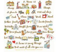 Bothy Threads point de croix set "Une maison est faite de beaucoup de choses", motif à compter, XAL9, 33x34cm