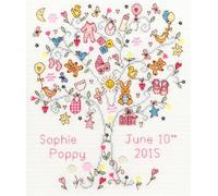 Bothy Threads Set de point de croix "Love Baby", 22x28cm, xka7, modèle de comptage