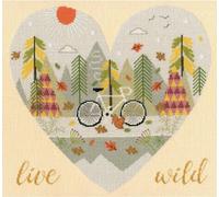 Bothy Threads "Wild at Heart : Live Wild" kit de point de croix, XHY3, 32x30cm
