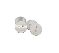 BOTIBOTON 50 boutons à coudre effet perle blanche, 12 mm - Boutons réversibles à deux trous pour robes, chemises, vestes et loisirs créatifs, en polyester certifié OEKO-TEX®, fabriqués en Espagne