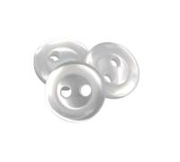 BOTIBOTON - 50 Boutons de Chemise Blanc et Ecru - 10 mm et 12 mm - coudre pour mercerie, bouton petit blancs pour chemise- Fabriqués et expédiés d'Espagne (12 mm Blanc 2 Trous)
