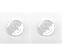 BOTIBOTON - 50 Boutons de Chemise Blanc et Ecru - 10 mm et 12 mm - coudre pour mercerie, bouton petit blancs pour chemise- Fabriqués et expédiés d'Espagne (12 mm Blanc 4 trous) (Lot de 2)