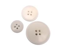 BOTIBOTON - 50 Boutons de Corozo classiques - Bouton de mercerie gros pour coudre, manteau, bouton pour femme - Accesorie couture - Fabriqués et expédiés d'Espagne - Blanco, 12 mm