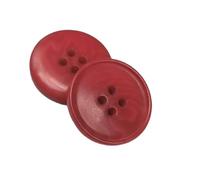 BOTIBOTON - 50 Boutons de Corozo classiques - Bouton de mercerie gros pour coudre, manteau, bouton pour femme - Accesorie couture - Fabriqués et expédiés d'Espagne - Rouge, 15 mm