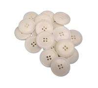 BOTIBOTON - 50 Boutons de Corozo classiques - Bouton de mercerie gros pour coudre, manteau, bouton pour femme - Accesorie couture - Fabriqués et expédiés d'Espagne - Blanco, 20 mm