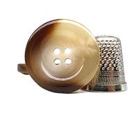 BOTIBOTON - Pack de 25 Boutons de couleur Ecru, Marron et Gris - Boutons de mercerie gros pour coudre, manteau, bouton pour femme - Accesorie couture - Fabriqué/Expédié depuis l'Espagne, Ecru 25 mm