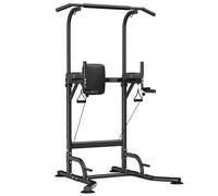 Botifly Power Tower Dip Station de Traction Autoportante, Barre de Traction Hauteur Réglable de 170 à 220 cm, Multifonctionnelle, Appareil d'entraînement Pour la Maison