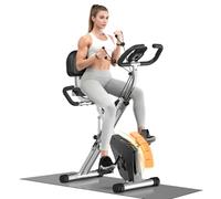 Botifly Vélo d'appartement Pliable 4 en 1 X-Bike avec Siège et Dossier Réglables Vélos de Fitness Magnétique pour Adultes Cardio-Training 150kg