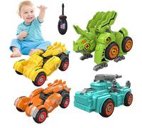 Botiniv Les Jouets de Dinosaures, la Voiture de Course Robot | 4X Jouet de Transformation Robot Dinosaure pour,Voiture Jouet déformable sûre et inoffensive, Jeu d'activités préscolaires pour