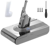 BOTKK Batterie de rechange de qualité supérieure pour Dyson V8 SV10 SV25, compatible avec les aspirateurs V8 Animal, Absolute, Motorhead, Fluffy, Trigger, Slim, Car+Boat Carbon Fiber Series