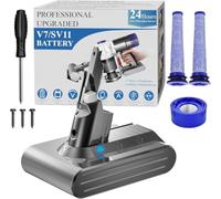 BOTKK Batterie pour Dyson V7 Batterie SV11 | Compatible avec Dyson V7 Animal/Absolute/Fluffy/Motorhead/Trigger/HEPA avec 3 Filtres