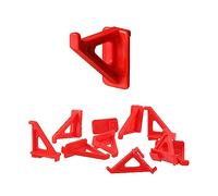 botle 100 pièces Petites attaches pour outils Crochets Pinces (LxBxH) 4x0,6x3,3 cm Rouge Panneau à outils Porte-outils Étagère murale Atelier