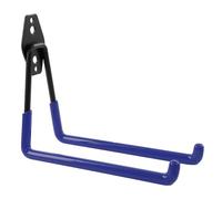 botle Crochet mural pour outils électriques, forme droite, 19 cm, robuste, avec revêtement en PVC, pour garage, abri de jardin, échelles et pelles, double crochet, capacité de charge jusqu'à 25 kg