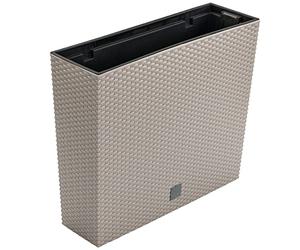 botle Jardinière de Balcon - 58 x 18 x 50 cm - Aspect rotin Moka