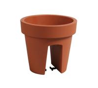 botle Jardinière de Balcon Ovale marron 24,5 cm Balconière à balustrade de 6 mm pot de fleur à suspendre cache pot à accrocher